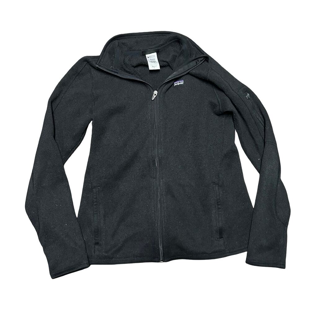 Patagonia Better Sweater Jacket Womens Size Large Black Fleece Full Zip 25541